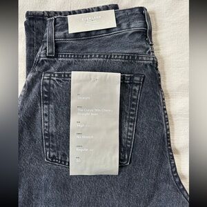 Everlane Women's Curvy '90s Cheeky Straight Jeans - Dark Gray